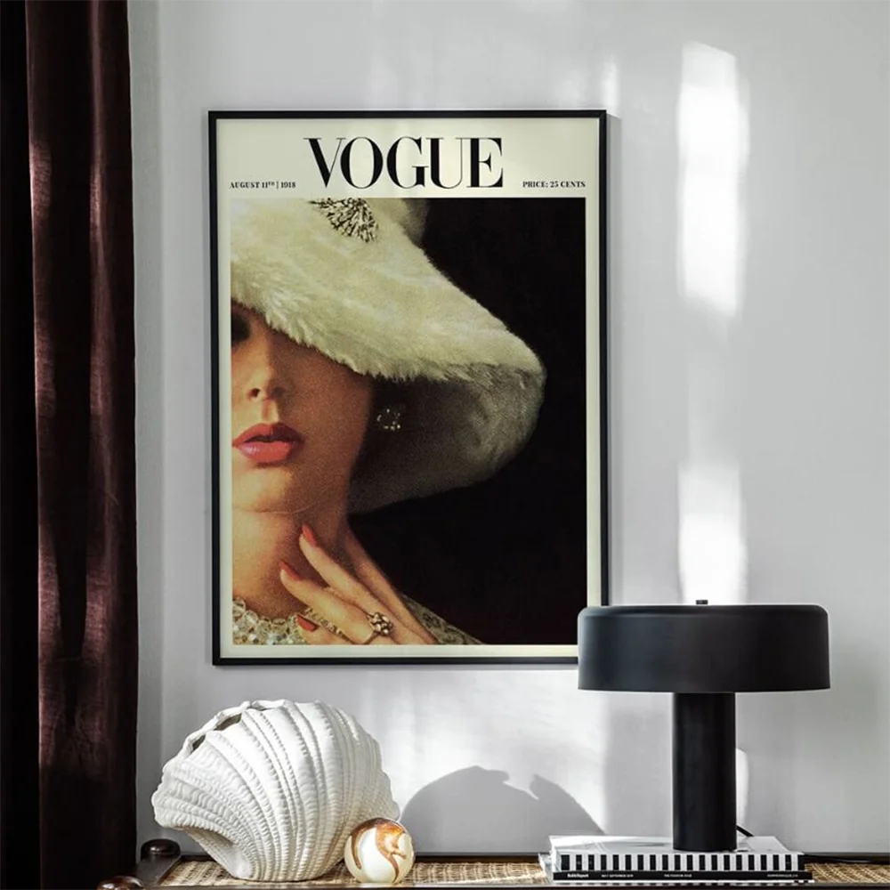 

Vintage Spring Fall Edition Clothing Fashion Women Nordic Poster Wall Art Canvas Painting Wall Pictures For Living Room Unframed