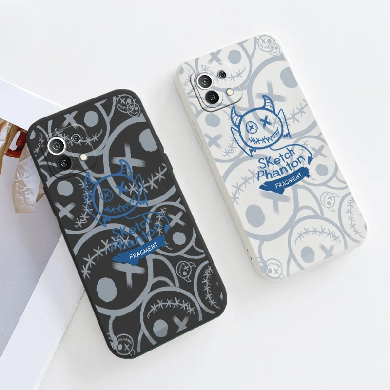 

Demon Liquid Silicone Case For Xiaomi Mi 11 11T Pro 11i 10T 9T 10 10S 9 8 lite Pro Poco F2 X2 F3 Pro Ultra Thin Phone Back Cover