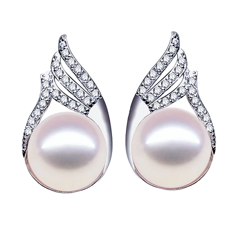 Модные серьги с жемчугом знаменитостей для женщин бриллиант Пресноводный Жемчуг