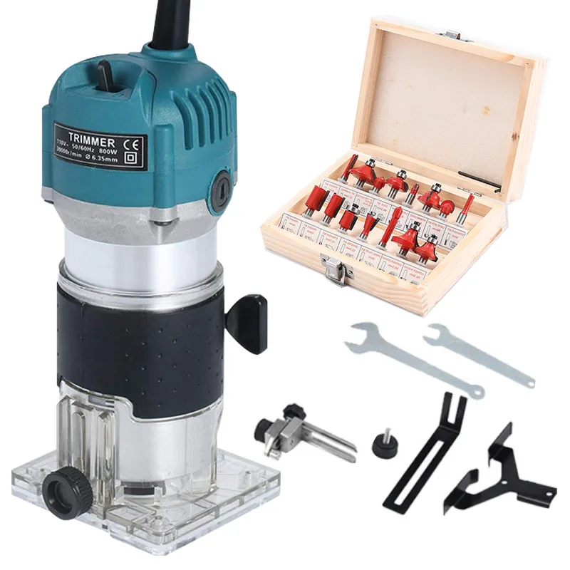 

EU UK US Plug 800W Woodworking Electric Trimmer Wood Milling Engraving Slotting Trimming Machine Carving Machine Router Wood