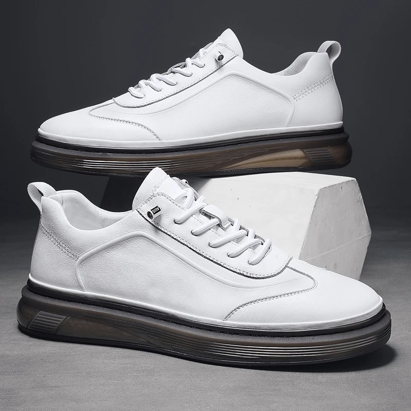 Мужская обувь из натуральной кожи, повседневная обувь в британском стиле, брендовая модная мужская обувь на плоской подошве, высококачественные кроссовки