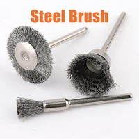9pcsset steel brush wire wheel brushes die grinder rotary electric tool for the engraver polishing cleaning derusting tool