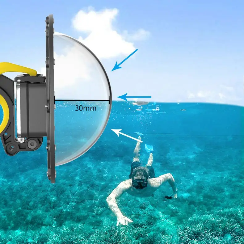 Купольный Чехол 6 дюймов для Go pro 8 водонепроницаемый чехол с плавающей ручкой GoPro