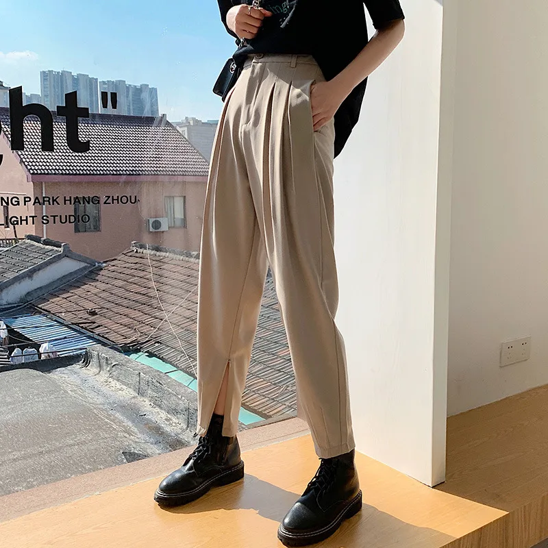 

Брюки-султанки женские плиссированные с завышенной талией, в английском стиле