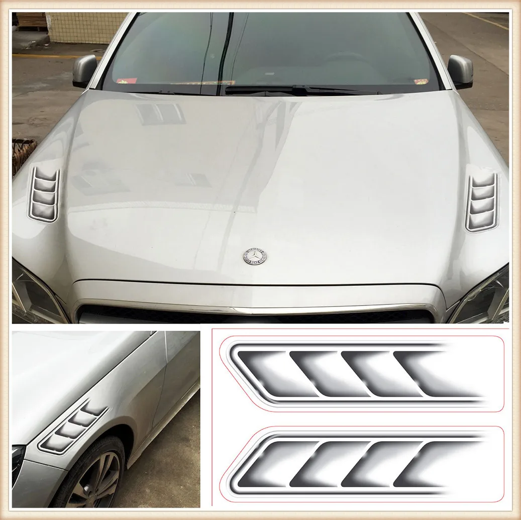 3D наклейки на автомобиль Акулий гриб вентиляционное отверстие воздушный поток