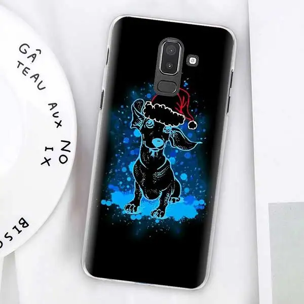 Dachshund Doxie Цветок Собака Щенок Чехлы для samsung Galaxy J4 Plus J6 Plus J8 J3 J5 J7 J5 Prime жесткий чехол - Цвет: 05