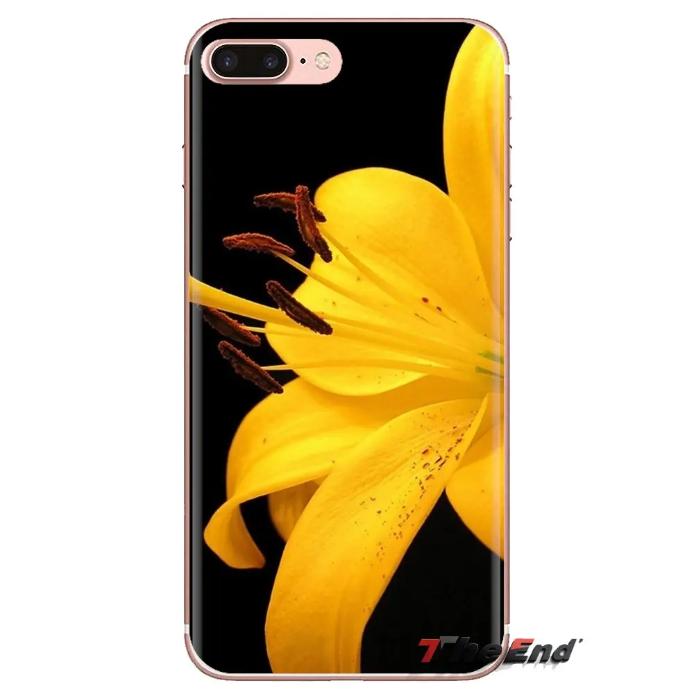 Soft Transparent Shell Covers Macro Lily For Samsung Galaxy S2 S3 S4 S5 MINI S6 S7 edge S8 S9 Plus Note 2 3 4 5 8 Coque Fundas |