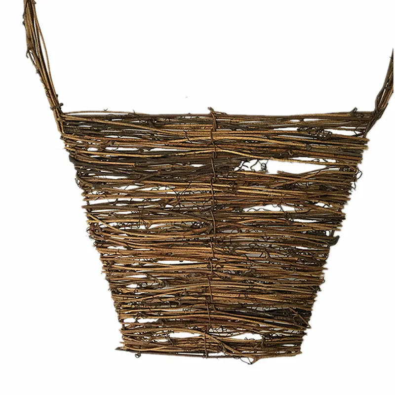 

1PC Christmas Decor Natural Hand Woven Rattan DIY Home Wall Decoration Flower Basket Wall Hanging Ornaments