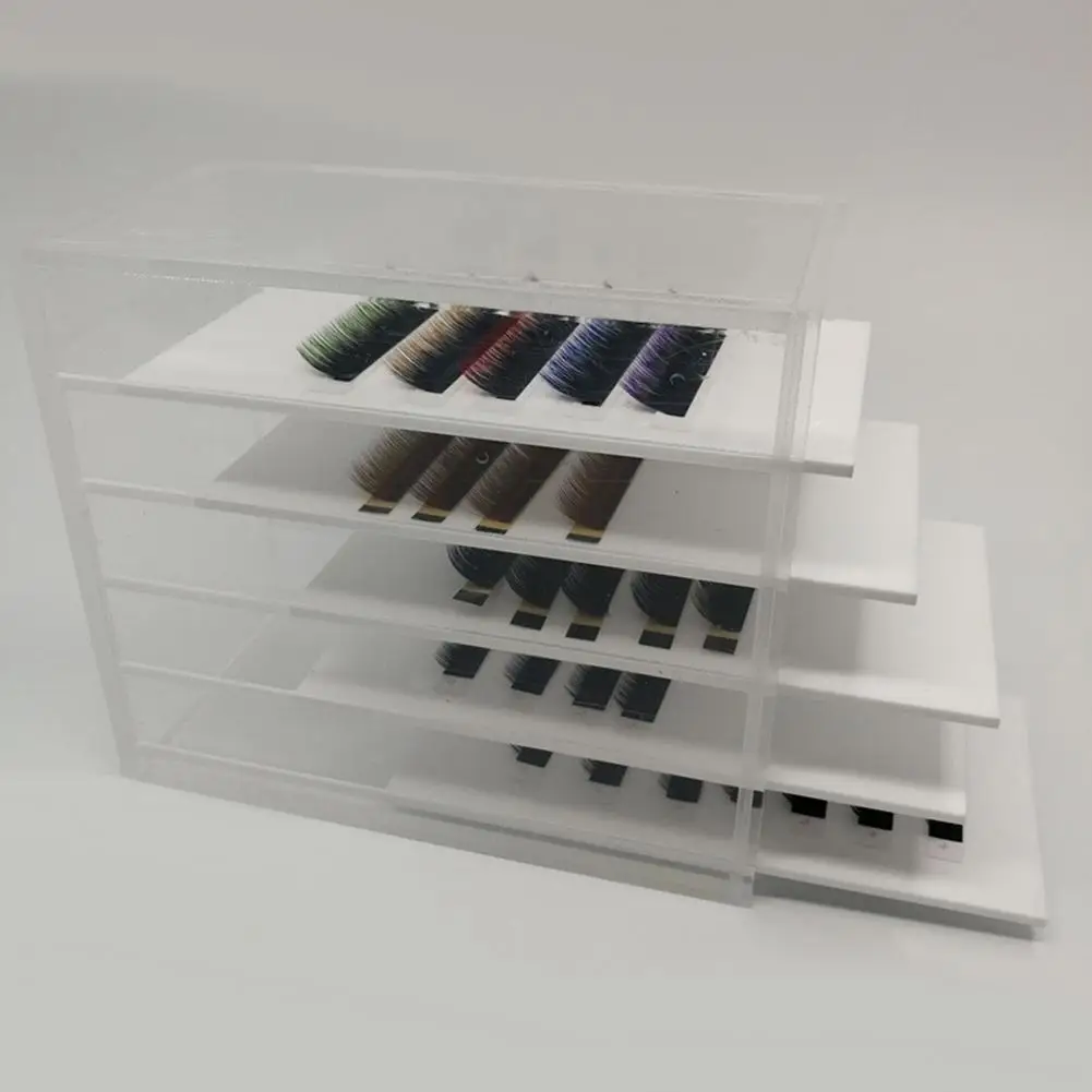 Прозрачный 5 слойный акриловый поддон коробка для хранения накладных ресниц