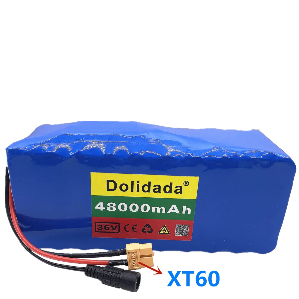 Dolidada XT60 интерфейс батареей 36В 10S4P 48Ah батарейный блок 500W высокая мощность батареи