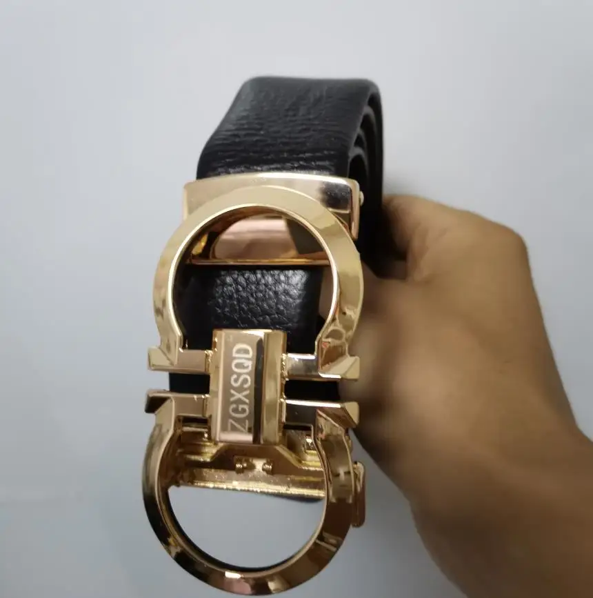 Ремень из воловьей кожи с пряжкой для мужчин и женщин винтажный дизайнерский