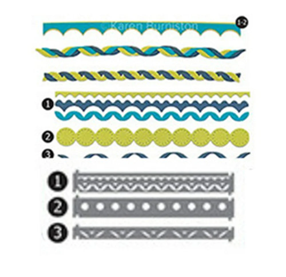 

Metal Cutting Dies Border Blends-trims Scrapbook Diary Decoration Embossing Template Diy Greeting Card Handmade Hot Selling