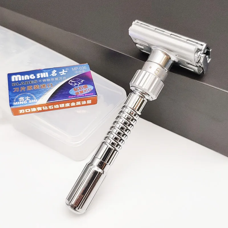 Безопасная бритва прямая Бритва для мужчин регулируемая близкое бритье