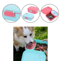 eco friendly dog travel bag cuboid shape pp material pet lunch food container pet lunch box dog treat box