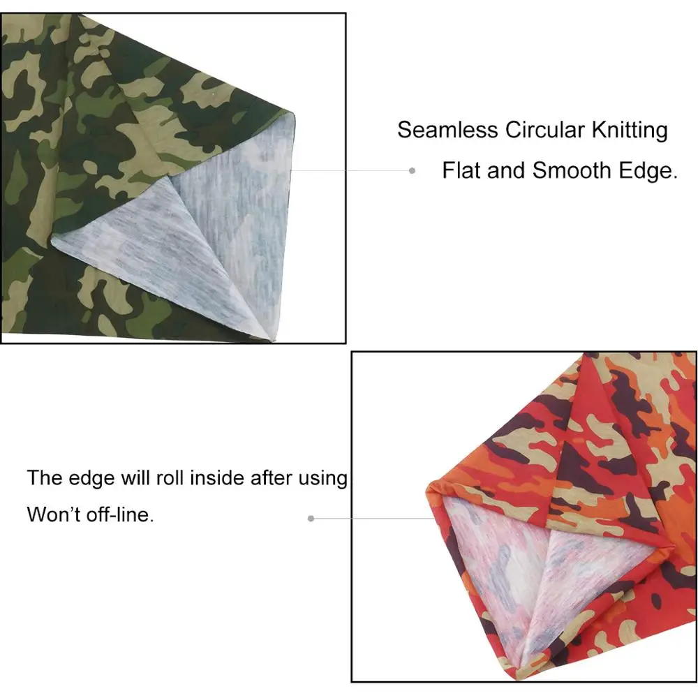 2 шт. смешанные цвета мужской шарф бандана камуфляжный головной убор спортивный