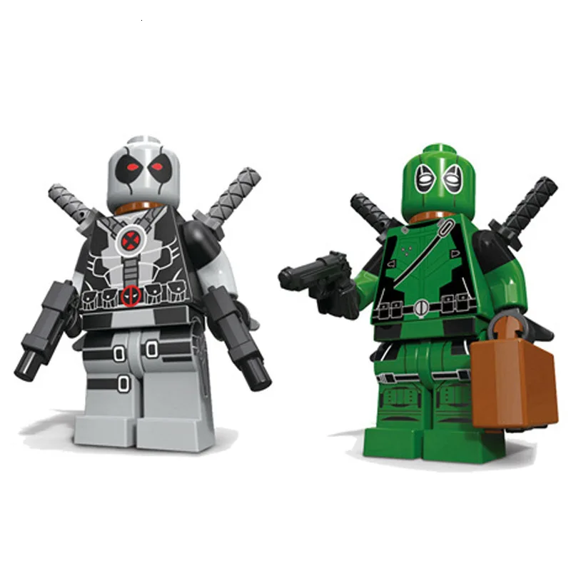 Decool 0256-0261 6 шт./лот блоки Marvel Movie Super Heroes Deadpool строительные кирпичи Обучающие