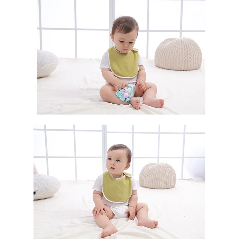 

2 Pcs/Set Baby Newborn Feeding Bibs Toddler Soft Cotton Waterproof Saliva Towel