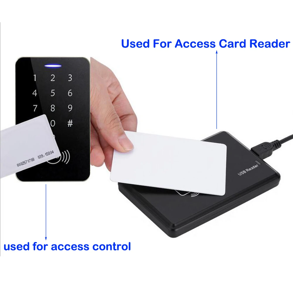 100 шт./лот 1 8 мм 125 кГц ID RFID карта управления доступом Смарт белая брелок TK4100 для