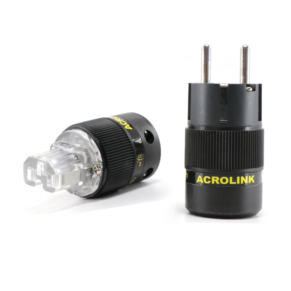 Пара Acrolink FP-03Eu крио вилка усилителя мощности звуковых частот Разъемы адаптер питания, IEC гнездовой разъем, C15 разъем питания