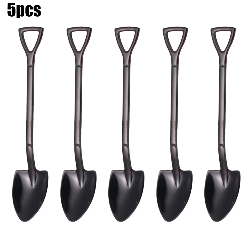 5x Нержавеющая сталь ложка-Лопатка Форма Кофе мороженое арбуз Ручка Ложки Посуда