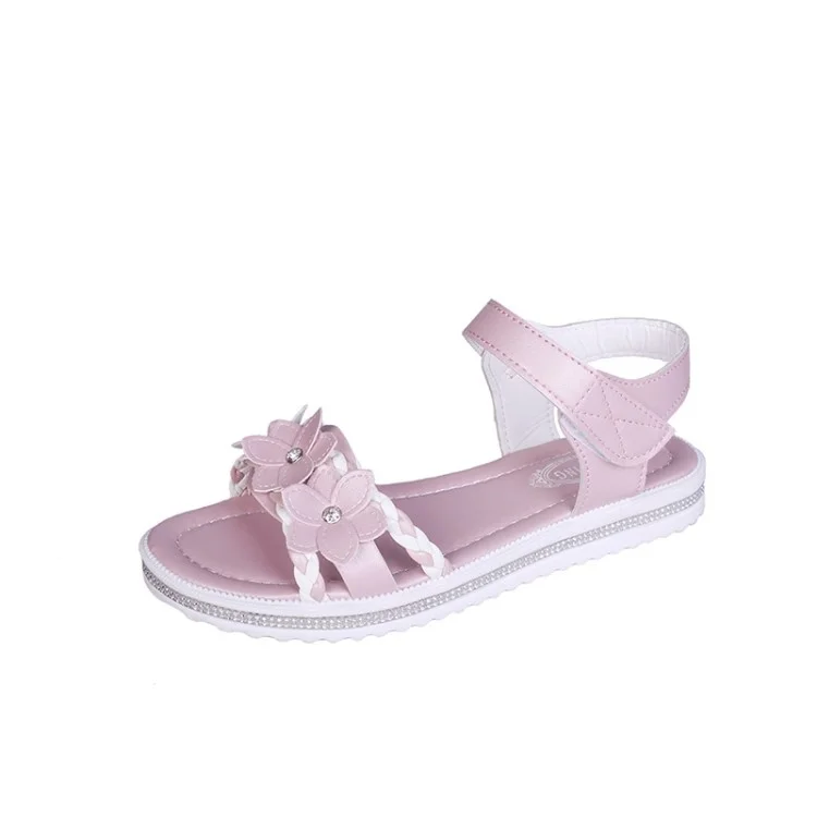 

Сандалии женские с цветами, красивые пляжные туфли на плоской подошве, лето 2021