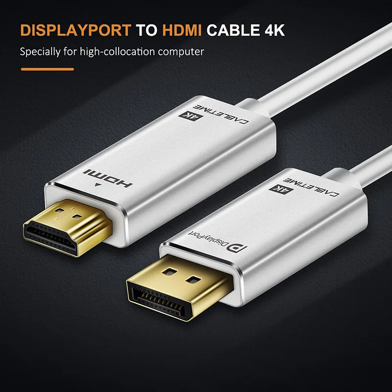 Кабель CABLETIME DisplayPort HDMI 4K 30 Гц DP M/M позолоченный предварительно 1 2 для проектора HDTV
