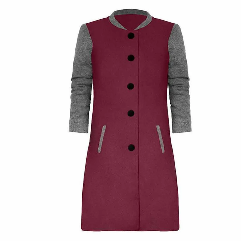 

Women Casual Long Sleeve Cardigan Jacket Lady Coat Jumper Slim Coat ladies thick Patchwork coat female streetwear elegant jacket