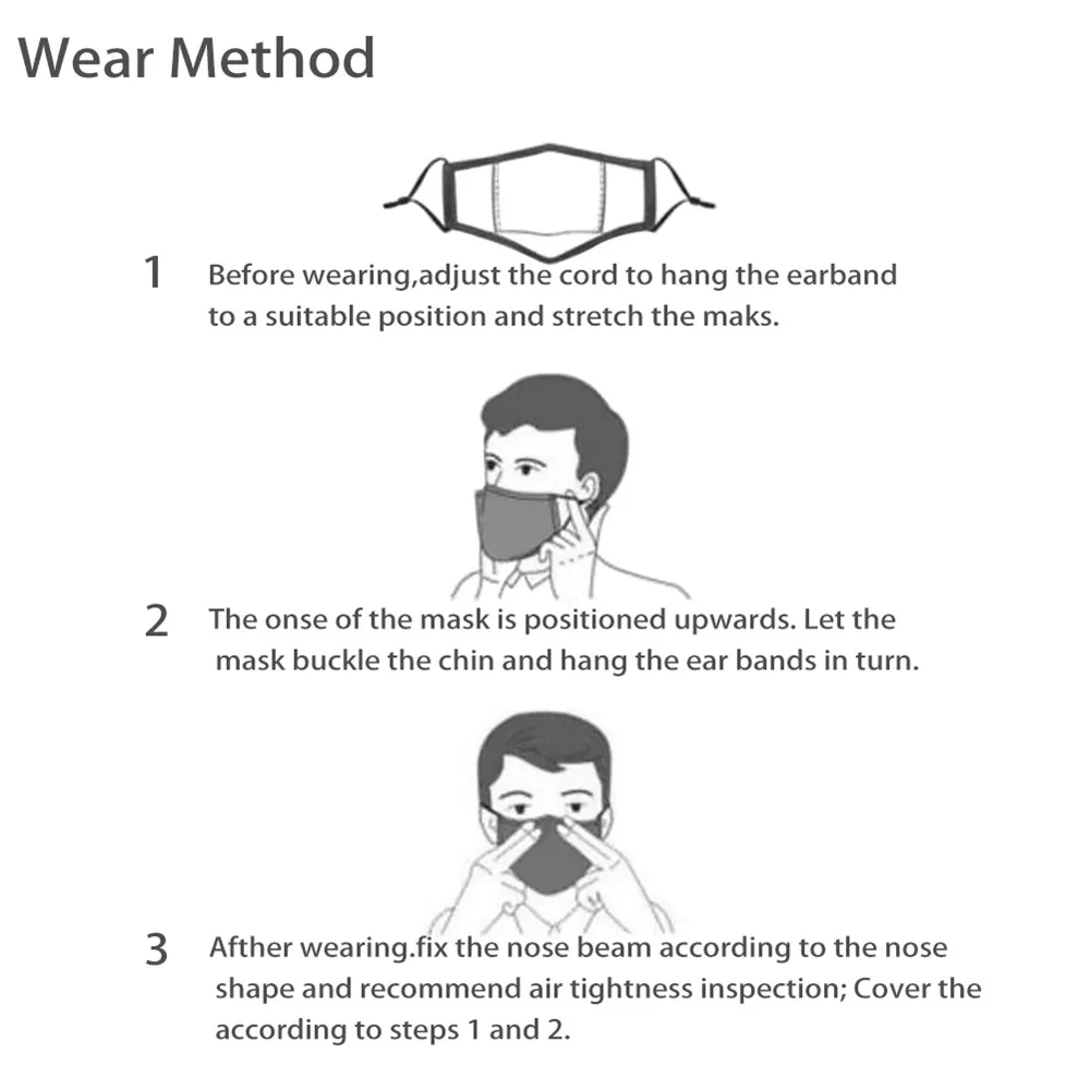

Masks for Adult Child Masks and 7pcs Anti Dust Filter Woman / Man Kids Face Masks PM2.5 Proof Face- Muffle Print Letter