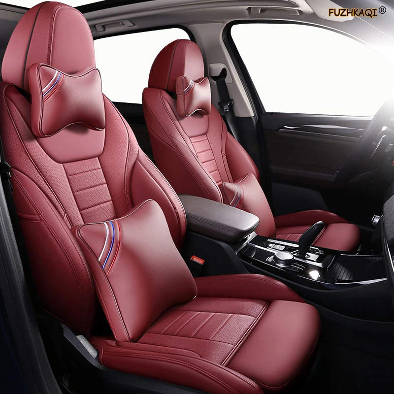 

FUZHKAQI Custom Leather car seat cover set For Dodge Caliber Avenger Journey challenger Automobiles Seat Covers cars seat style