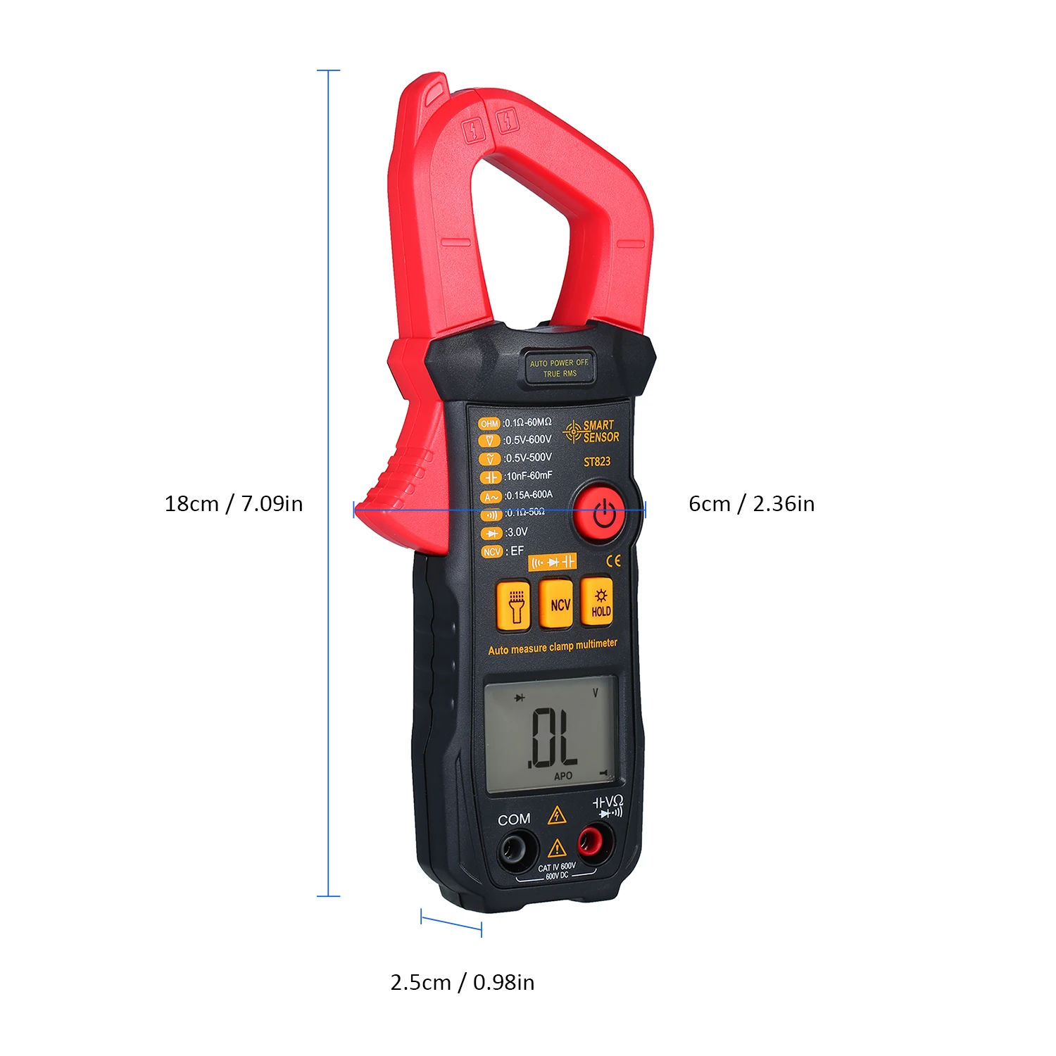 SMART SENSOR Automatic Range Digital Clamp Meter High Precision Multimeter AC Ammeter Gauge ST823 Tool | Инструменты