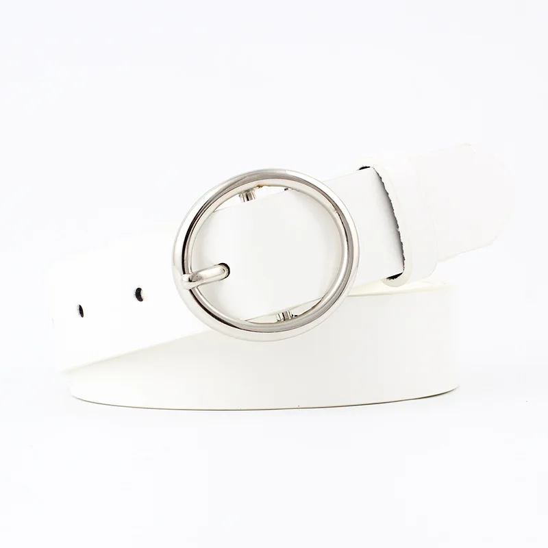 Ремень с пряжкой Женский Модный повседневный круглый однотонный пояс в стиле
