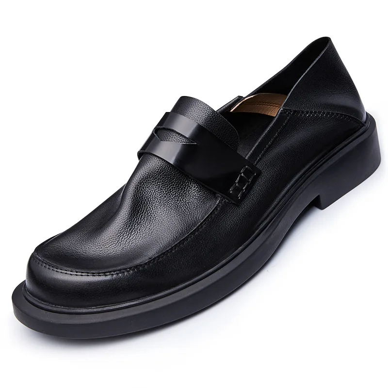 

Ботинки мужские с мягкой подошвой, Повседневная дышащая обувь для отдыха, в британском стиле ретро, Воловья кожа, на весну/Осень/зиму, на зак...