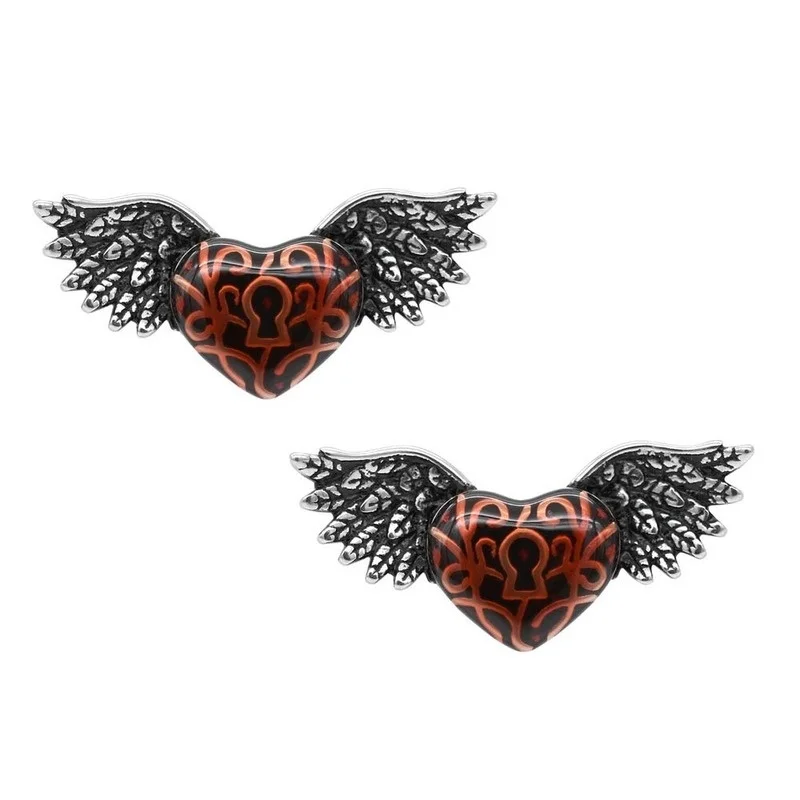 

Fashion Wings Heart Earrings Geometric Trend Design Fashion Women Jewelry Party Holiday Gift Earrings Wholesale