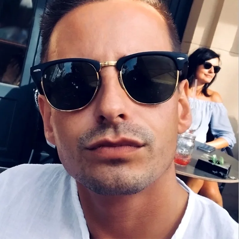 

JZU Polarized Sunglasses Men's 2021 New Driving Shades Male Sun Glasses For Men Retro Luxury Brand Designer Outdoor travel UV400