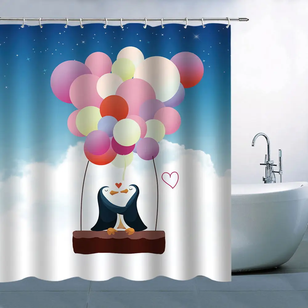 3D печать мультфильмов детские экраны для ванной занавески душа милые домашний