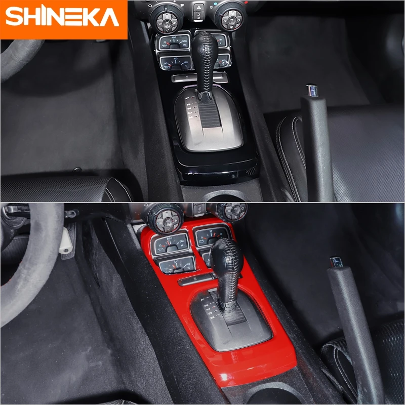 SHINEKA ABS углеродное волокно Gear отделка для переключения передач Cover Trim Stickers Kit Chevrolet