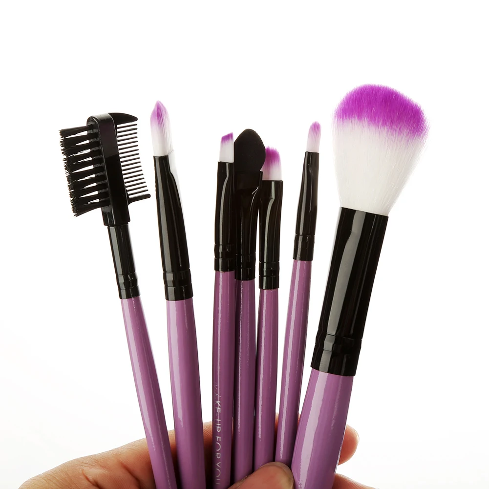 

CLEARANCE SALE!!! 7 Pcs/Set Foundation Powder Blush Eyeshadow Lip Brushes Cosmetic Makeup Tool Purple Make-up Brush Set