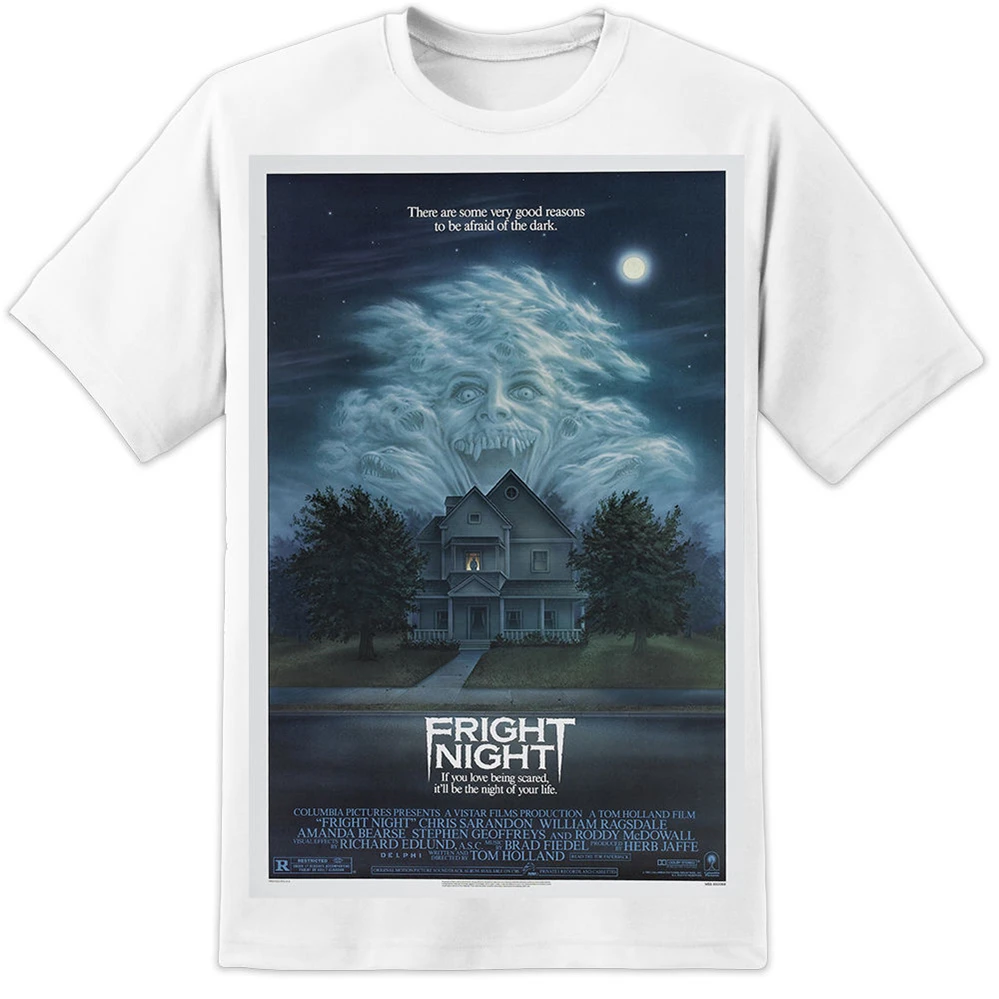 FRIGHT NIGHT MOVIE POSTER футболка для мужчин и женщин (S 3XL) огромный принт винтажный Ретро