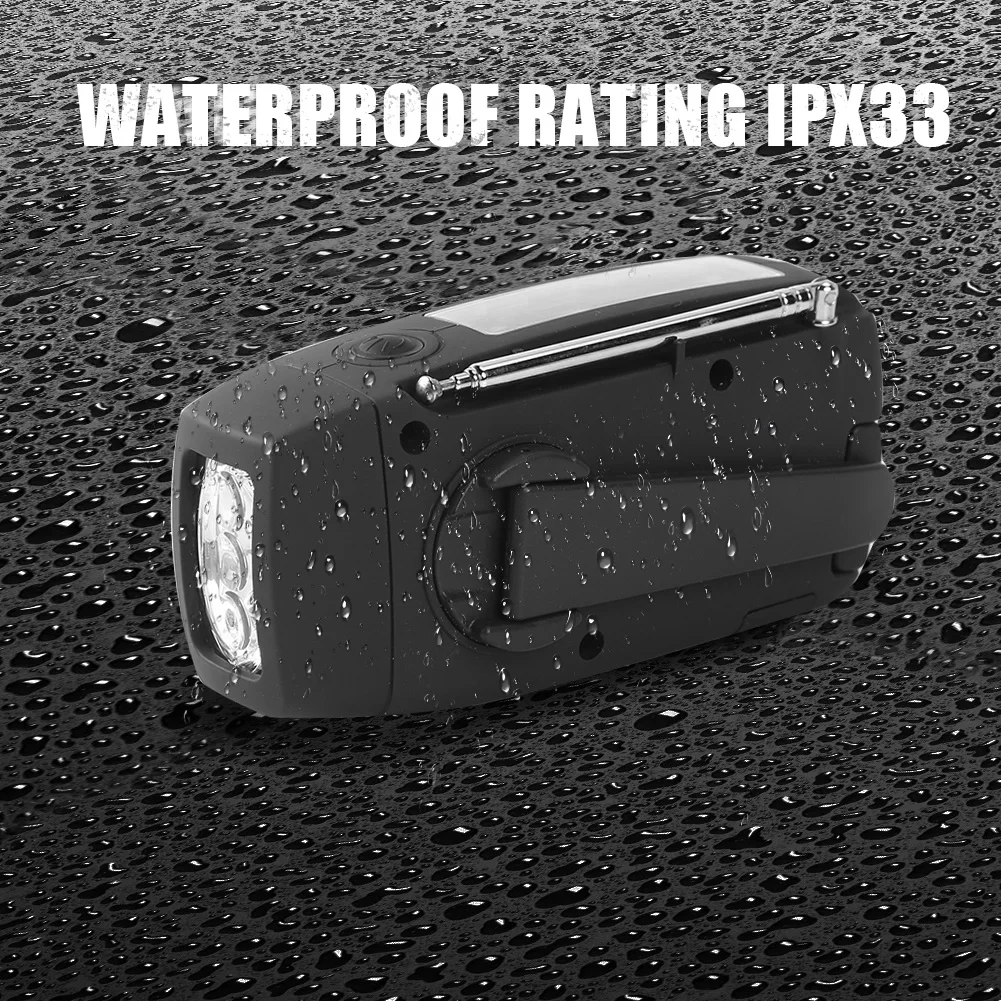 Портативный AM/FM радио на солнечных батареях Зарядка светодиодный ручной