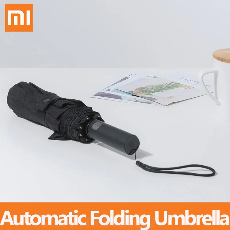 Автоматический складной зонт Xiaomi Mijia алюминиевый ветрозащитный мужской и
