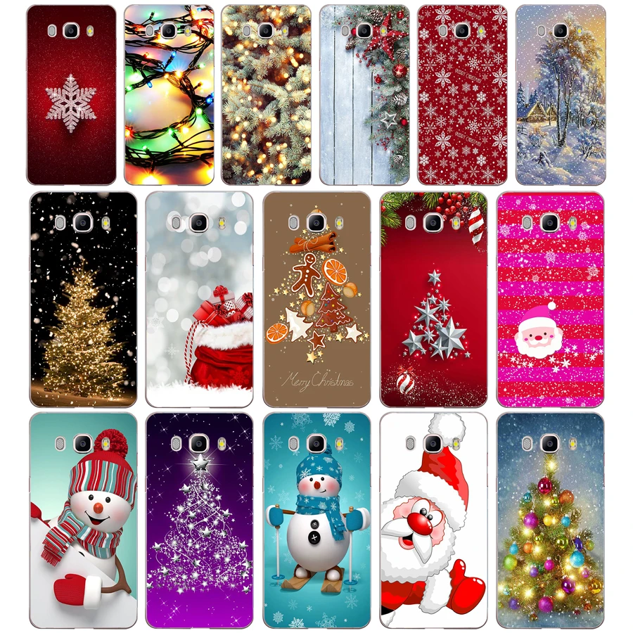 76SD с новым годом Счастливого Рождества Мягкий Силиконовый ТПУ чехол для телефона Samsung j3 j5 j7 2015 2016 17 j2 prime j6 Plus 2018