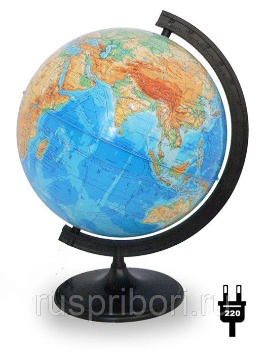 Глобус физический диаметр 320 мм без подсветки | Канцтовары для офиса и дома