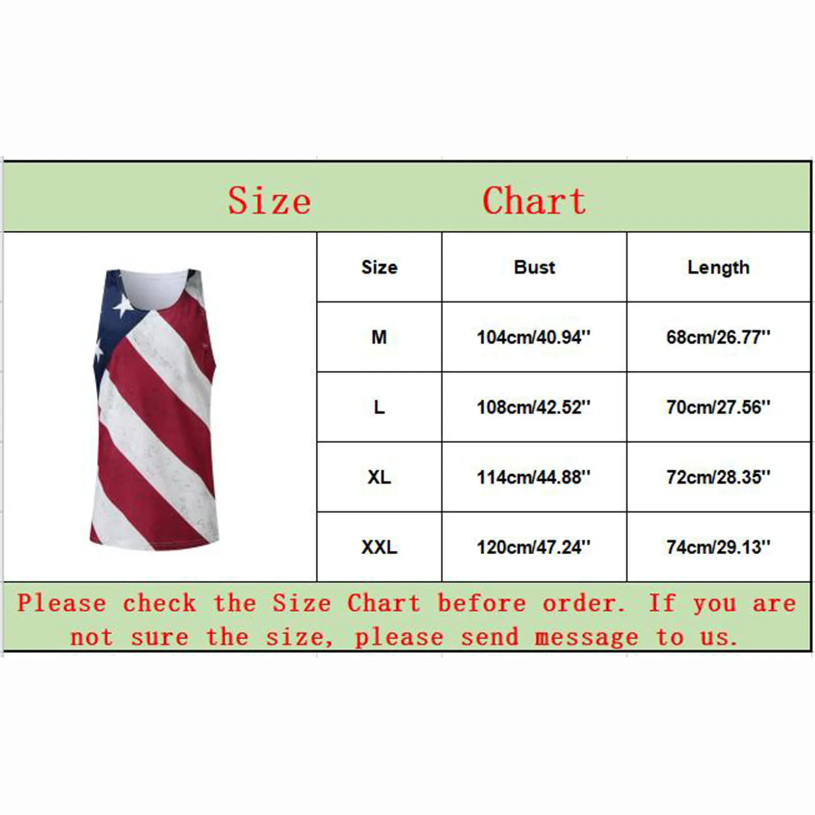 

Men's Summer Leisure 3D Digital Printing Lndependence Day Vest Top Blouse Sleeveless Casual Cotton Mens Streetwear Top Tees