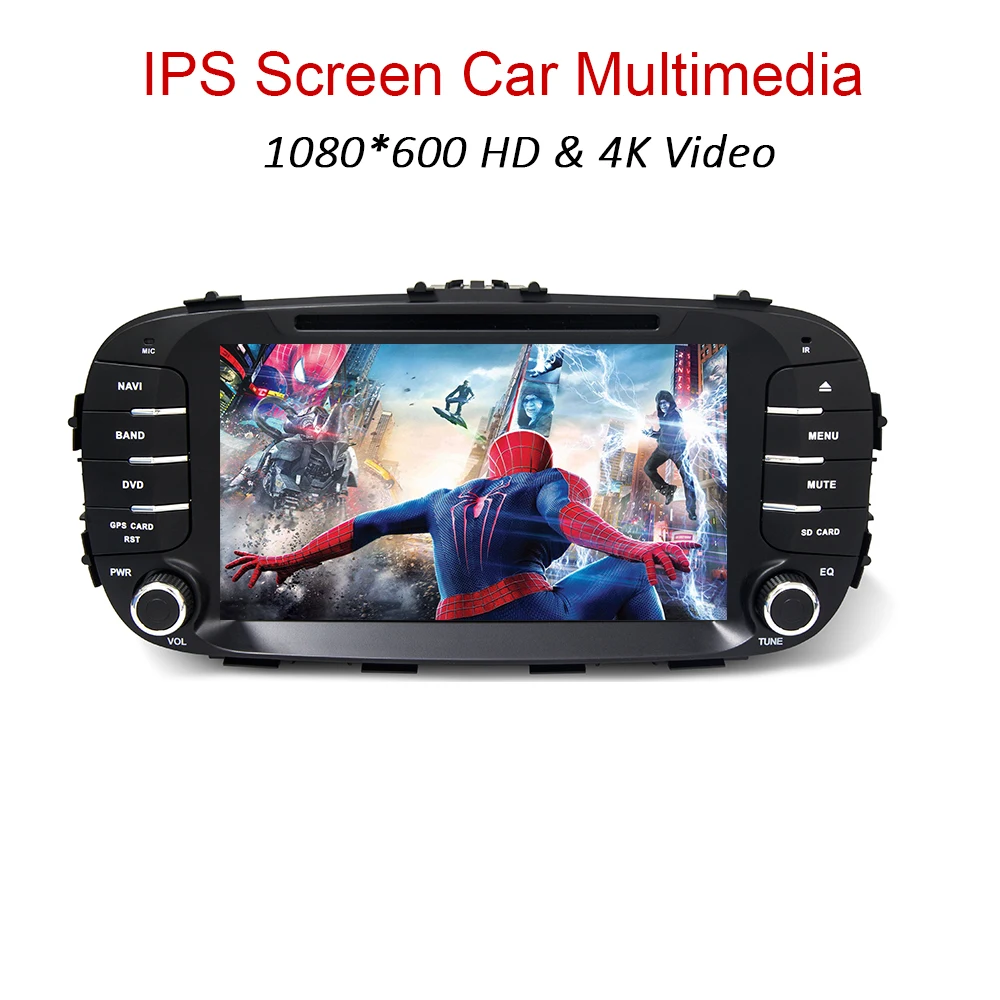 Яж Android 9 0 автомобильный стерео Дисплей Для Киа соул 2014 с 8 &quotIPS 1024*600 HD GPS