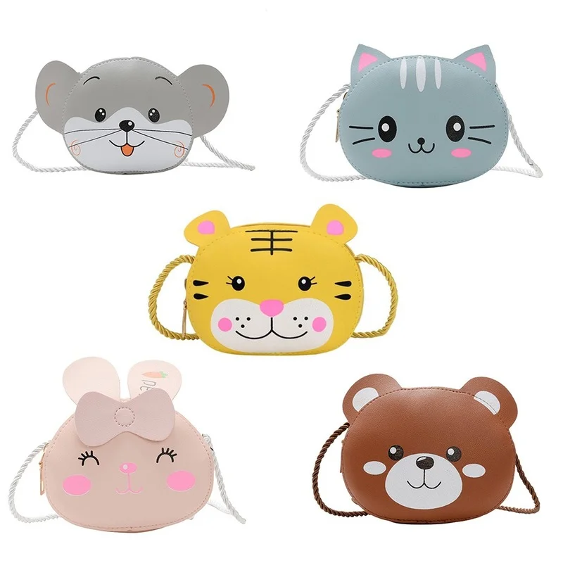 

2021 Brand New Kids Girl Crossbody Bags Cute Cartoon Animal Coin Purse Handbag Children Wallet Small Coin Bag