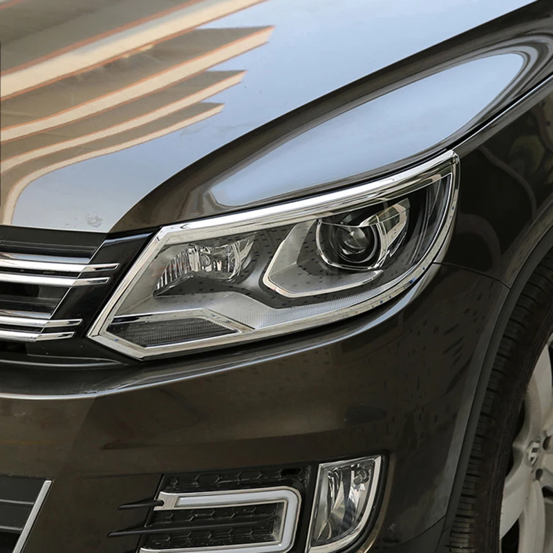 Для Volkswagen Tiguan 2013 2017 ABS хромированные передние и задние Головной фонарь абажур для