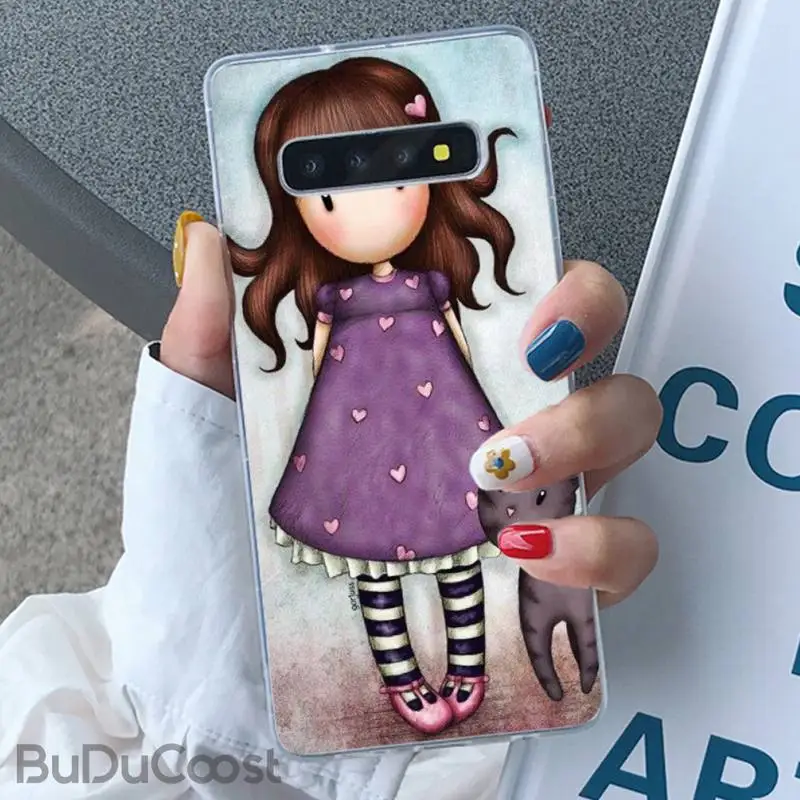 

Reall Cartoon girl Santoro Gorjuss Phone Case for Samsung Galaxy S10 Plus S10E S6edge S7edge S8 S9 Plus S10lite S20 Plus Ultra