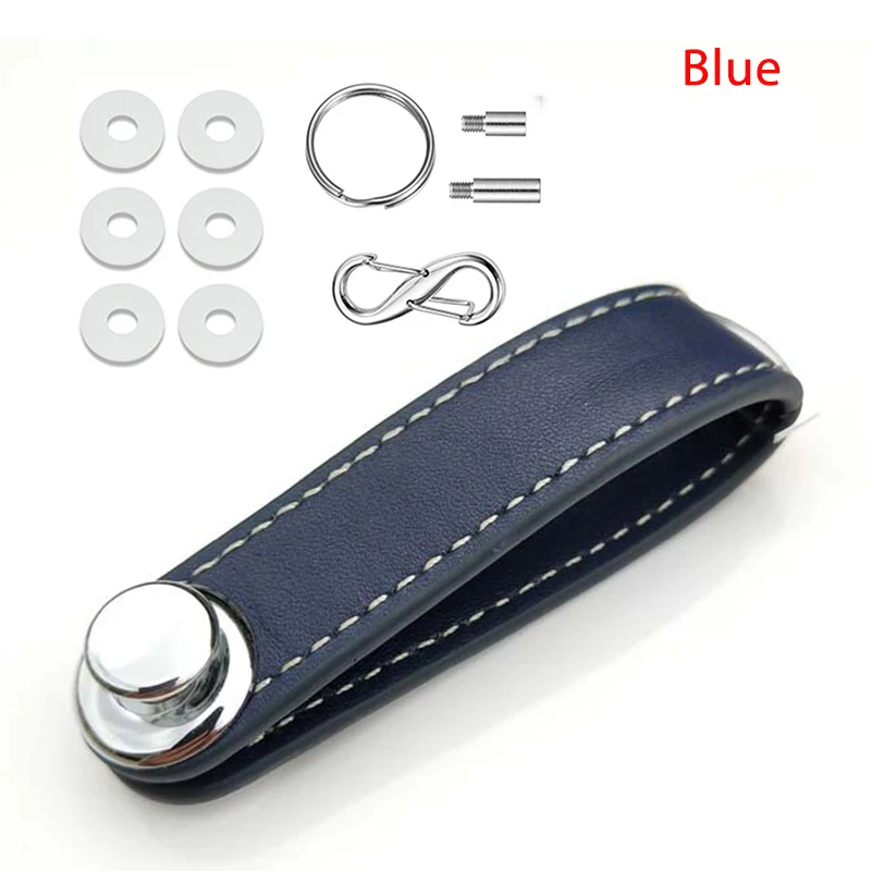 Кожаный чехол для автомобильных ключей кошелек держатель цепочка коллекционер