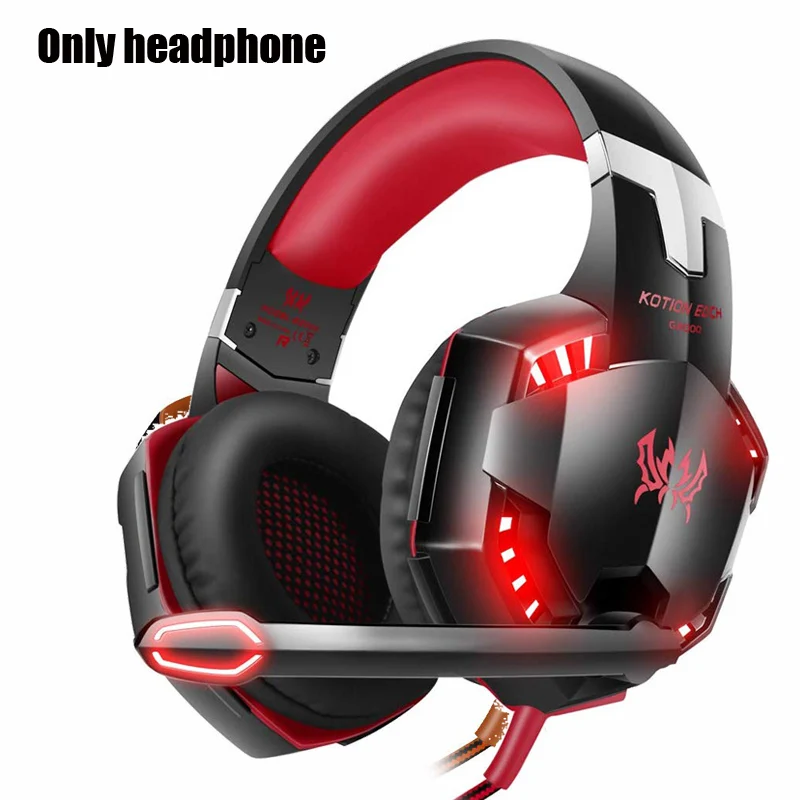 Only Headphone Большие проводные игровые наушники для компьютера пк с микрофоном шумоподавлением игровая гарнитура для компьютера компьютерные наушники игровые - Цвет: Only Headphone