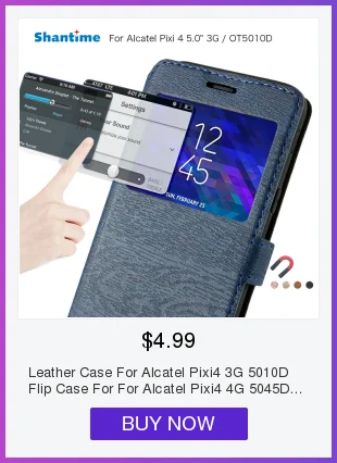 Кожаный чехол для телефона Alcatel One Touch Pixi 4 4G 5045D Pixi 4 3g 5010D флип чехол-книжка бизнес чехол ТПУ силиконовый чехол